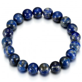 Echtes Lapislazuli-Armband, 10 mm, 3 Größen, Mann und Frau, IM#24902