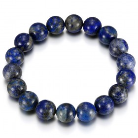 Genuine Lapis Lazuli bracelet 12mm 3 sizes Man Woman IM#24909