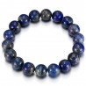 Bracelet Lapis Lazuli véritable 12mm 3 tailles Homme Femme  IM#24909