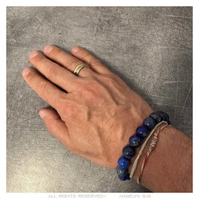 Echtes Lapislazuli-Armband, 12 mm, 3 Größen, Mann und Frau, IM#24914