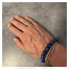 Pulsera de lapislázuli genuino 12 mm 3 tallas Hombre Mujer IM#24914