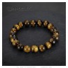 Bracelet oeil de tigre Homme 10mm  IM#24937