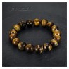 Pulsera de ojo de tigre para hombre 12 mm IM#24944