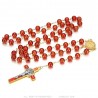 Rosary of Saint Benedict Protector Medal Fire Red and Gold IM#24968