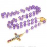 St. Benedict Rosary Purple and Gold Protector Medal IM#24974
