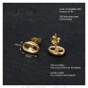 Earrings Coffee Bean Child Baby Stainless Steel Gold IM#24994