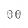 Boucles d'oreilles Grain de café Enfant Bébé Acier inoxydable Argent  IM#24997