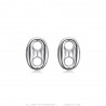 Boucles d'oreilles Grain de café Enfant Bébé Acier inoxydable Argent  IM#24998