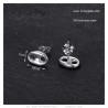 Boucles d'oreilles Grain de café 10mm Acier inoxydable Argent  IM#25006