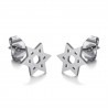 Boucles d'oreilles étoile de David Acier inoxydable Argent 8mm  IM#25026