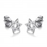 Orecchini Stella di David Acciaio inossidabile Argento 8mm IM#25026