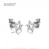 Boucles d'oreilles étoile de David Acier inoxydable Argent 8mm  IM#25028