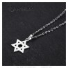 Star of David Pendant 15mm Chain 50cm Steel Silver IM#25041