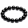 Bracelet onyx véritable 12mm Brillant 20cm   IM#25095