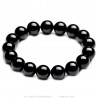 Bracelet onyx véritable 12mm Brillant 20cm   IM#25096