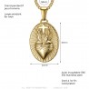 Pendentif coeur du christ Collier homme Acier inoxydable Or  IM#25103