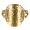 Moneta Anello Replica 20 Fr Napoleone III Acciaio e Oro IM#25109