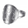 Coin Ring Replica 20 Fr Napoleon III Stainless Steel Silver IM#25117