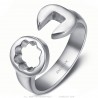 Anello chiave meccanico Uomo Donna Acciaio inossidabile Silver  IM#25123