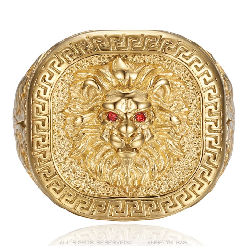 Versace lion on sale ring mens