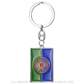 Schlüsselanhänger Roma-Flagge Reisende Zigeuner IM#25186