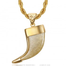 Leeuw klauw hanger Replica ketting 60cm IM#25211