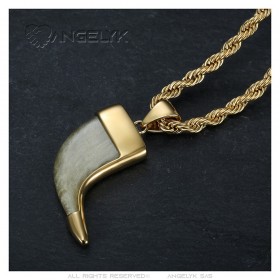 Lion claw pendant Replica Necklace Chain 60cm IM#25213