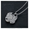 Pendentif biker Aigle Live To Ride USA Acier Or Chaîne  IM#25245