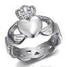 Anello claddagh da donna Acciaio inossidabile e argento  IM#25283