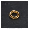 Ring 3 Ringe 3mm Edelstahl 316L Gold Vergoldet IM#25291