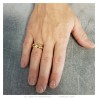 Ring 3 Ringe 3mm Edelstahl 316L Gold Vergoldet IM#25292