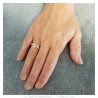 Anillo 3 Anillos 3mm Acero Inoxidable 316L Chapado en Oro Rosa IM#25298