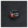 Bague griffe de dragon Rubis rouge Acier inoxydable   IM#25324