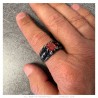 Dragon claw ring Red ruby Stainless steel IM#25326