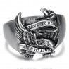 HD style biker ring Men's Live To Ride Stainless Steel IM#25330