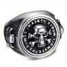 Ring Biker Totenkopf Mann Ritter Totenkopf Rund Edelstahl IM#25336