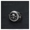 Men's skull biker ring Round skull ring Stainless steel IM#25338