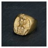 Chevalière Pharaon Egyptian Ring Stainless steel Gold IM#25345
