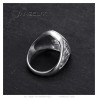 Horseshoe Ring Elvis Presley Gypsy Diamond Stainless Steel Silver IM#25360