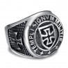 Templar ring Templi Signum Militie Stainless steel IM#25364