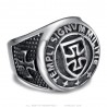 Bague templier Templi Signum Militie Acier Inoxydable  IM#25365