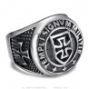 Templar ring Templi Signum Militie Stainless steel IM#25365