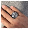 Bague templier Templi Signum Militie Acier Inoxydable  IM#25371