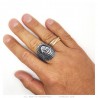 Anillo Chevalière Cabeza de Indio de plata para hombre Acero IM#25376