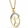 Indalo Lucky Gypsy Pendant Stainless steel Gold Diamonds IM#25399