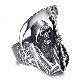 35mm Men's Gothic Reaper Ring Biker Stainless Steel IM#25410