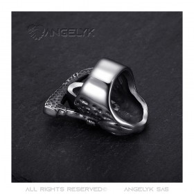 Bague faucheuse 35mm Homme Gothique Chevalière Biker Acier inoxydable  IM#25413