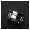 Anillo cabeza india Najaro Acero inoxidable 316l Plata Turquesa  IM#25426