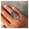 Ring Indianerkopf Najaro Edelstahl 316l Silber Türkis  IM#25427