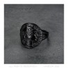 Anillo Marianne pieza curva Acero inoxidable Negro IM#25439